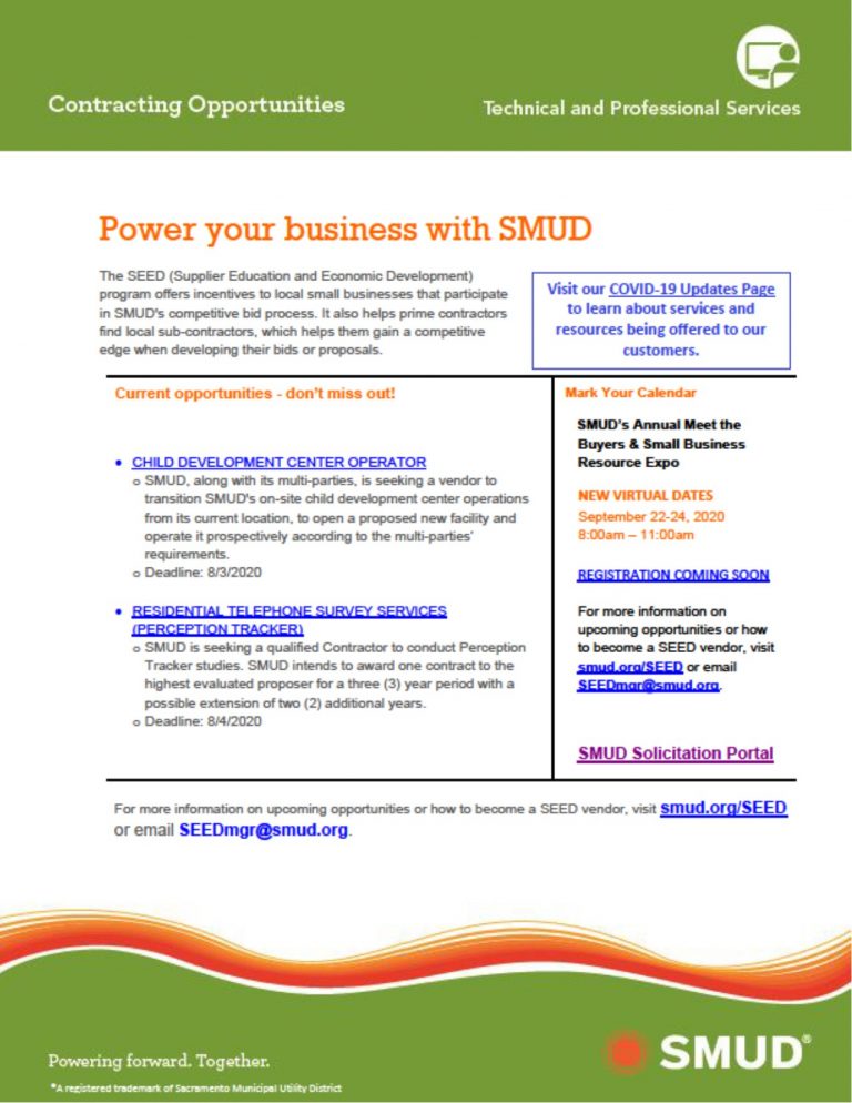 Sacramento Municipal Utilities District (Smud) Contracting